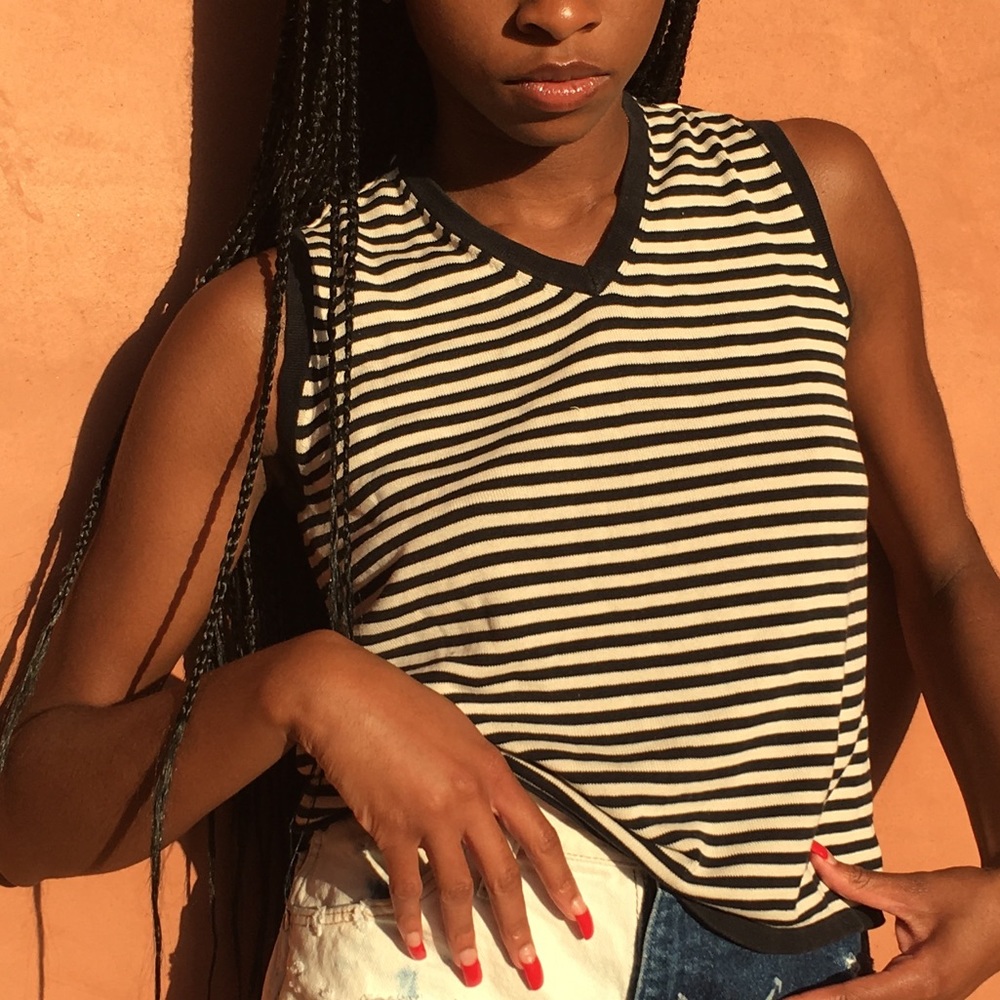Striped V-Neck